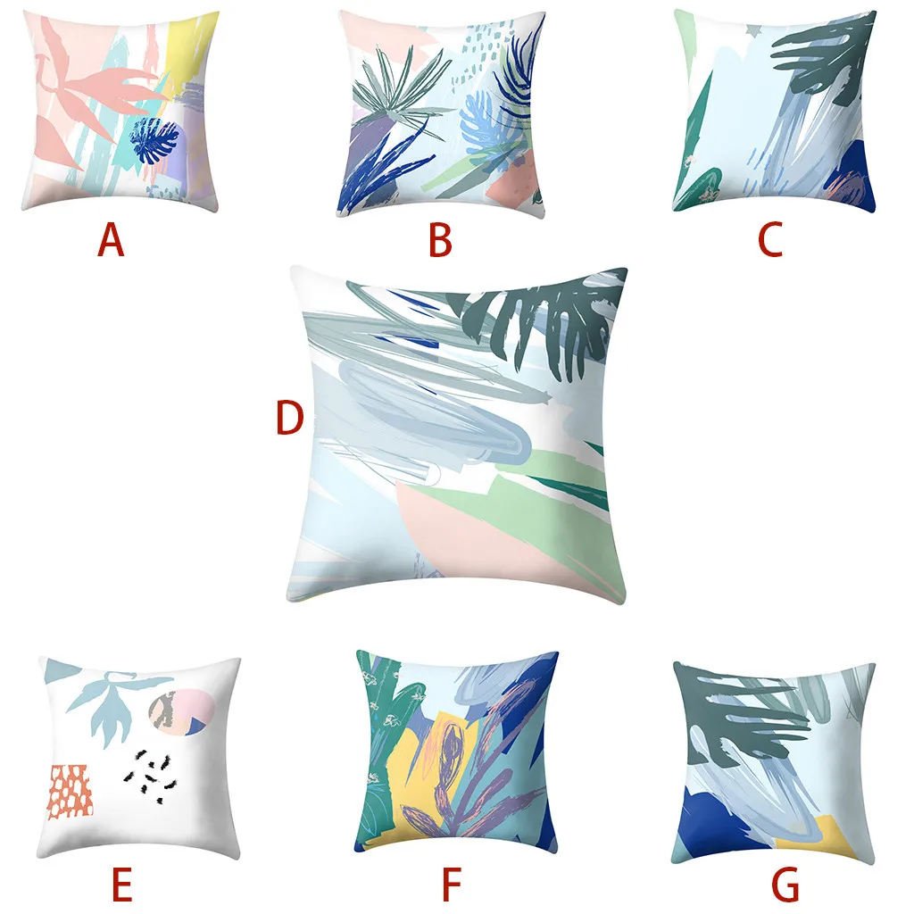 HSU High Quality Cushion Print Pillow cozy Polyester Sofa Car Cushion Home Decor 45 X 45cm decoration cogines para sofa