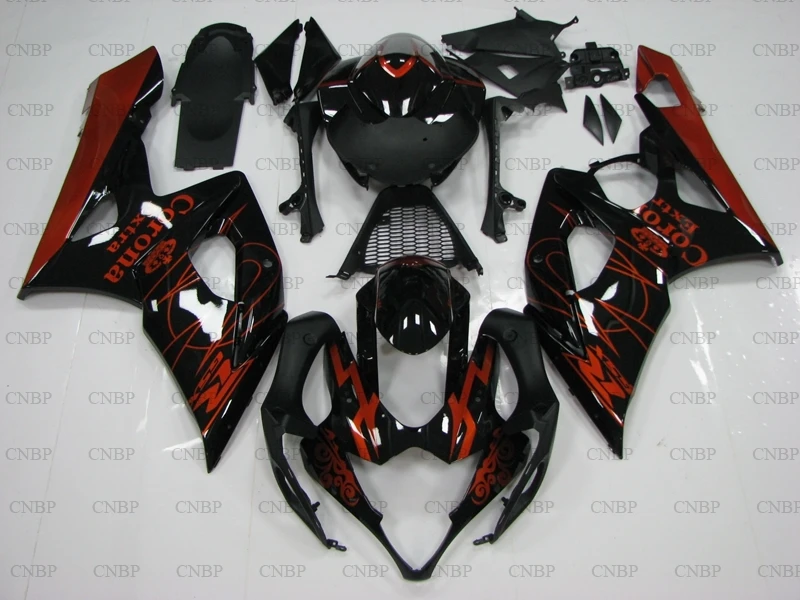 GSX R1000 2005 2006 K5 Abs обтекатель R 1000 05 обтекатели GSXR 06 черный красный Abs|Пластиковые и
