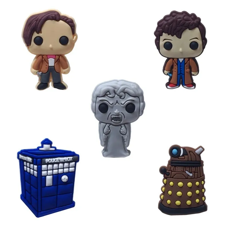 

5Pcs/lot Doctor Who Hot Cartoon PVC Magnetic Fridge Magnets Blackboard/Refrigerator Stickers Kids Gifts Party Favors Home Decor