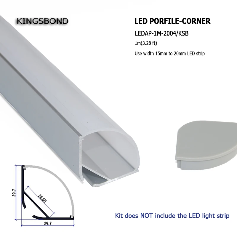 

10pcs big size Aluminum profile for corner led strip aluminium slot for Double row 5050 5630 led strip light