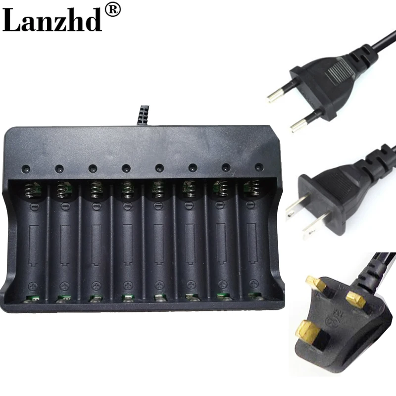 Lanzhd 2/4/8 слотов для карт интеллигентая(ый) Батарея Зарядное устройство с защитой от короткого замыкания для 2/4/8 18650 литий-ионная аккумуляторная батарея