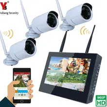 Yobangsecurity 10 дюймов Мониторы 4ch 960 P Wi-Fi Беспроводной NVR Регистраторы безопасности с 3x960 P 1.3mp всепогодный Открытый купольные Камеры