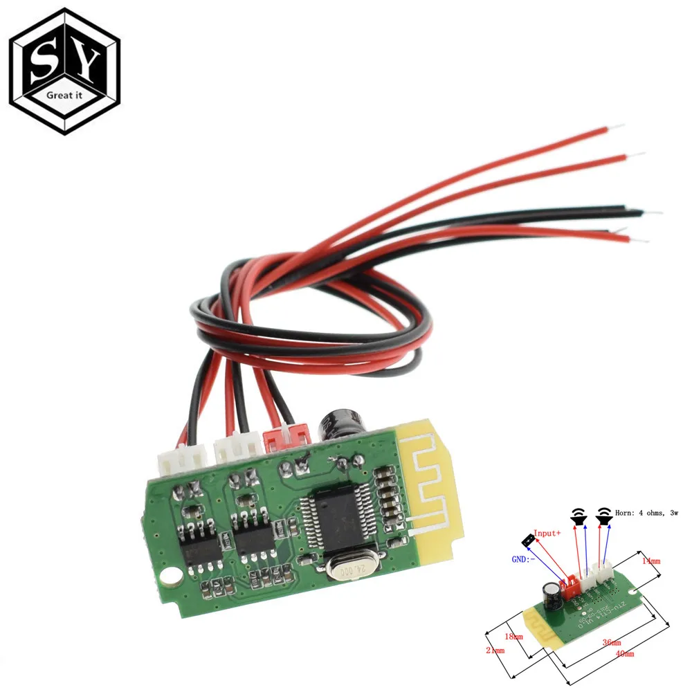 

1PCS DC 3.7V 5V 3W Digital Audio Amplifier Board Double Dual Plate DIY Bluetooth Speaker Modification Sound Music Module