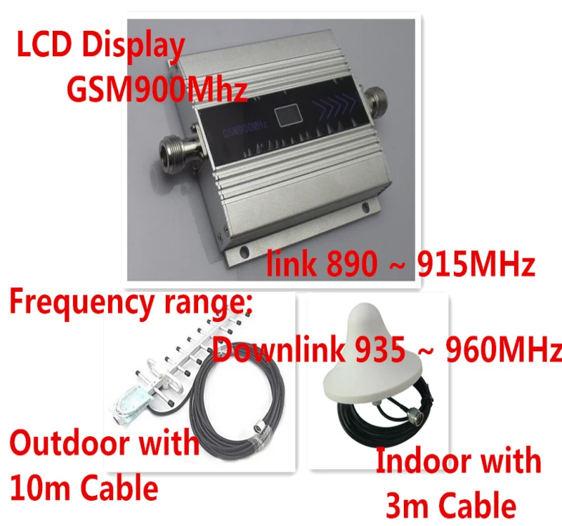 

13db yagi + LCD display! mobile phone mini GSM 900mhz signal repeater / repetidor,cell phone GSM signal booster amplifier