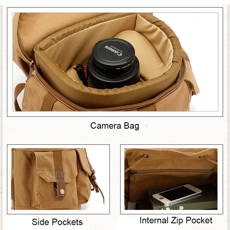 Color : Black, Size : S Bag Outdoor Leisure Outdoor Camera Bag Digital SLR Professional Waterproof Oil Wax Canvas Camera Bag Micro Shoulder Bag