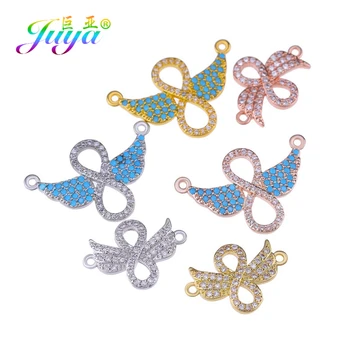 

Juya Women's Jewelry Components Handmade Infinity Angel Charms Connector For Bracelets Necklace Jewelry Making Accessories