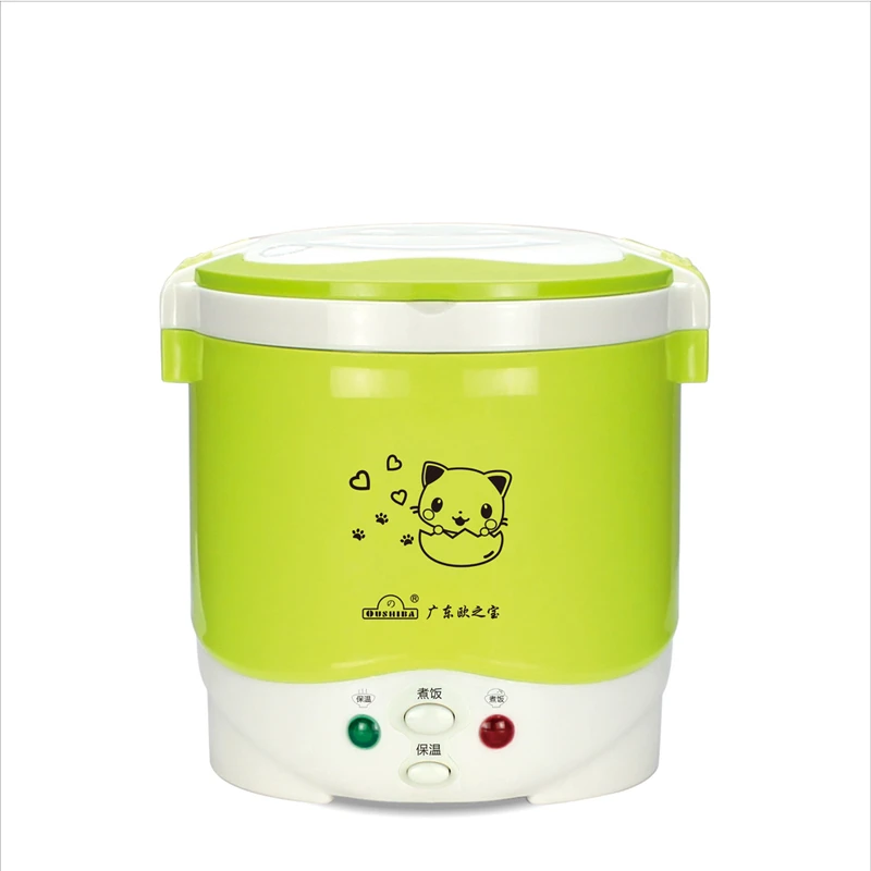 

Mini Rice Cooker and Steamer 2 Cups Non-Stick Coating Inner Pot Rice warmer Heating Portable Style Electric Steamer Food Rice