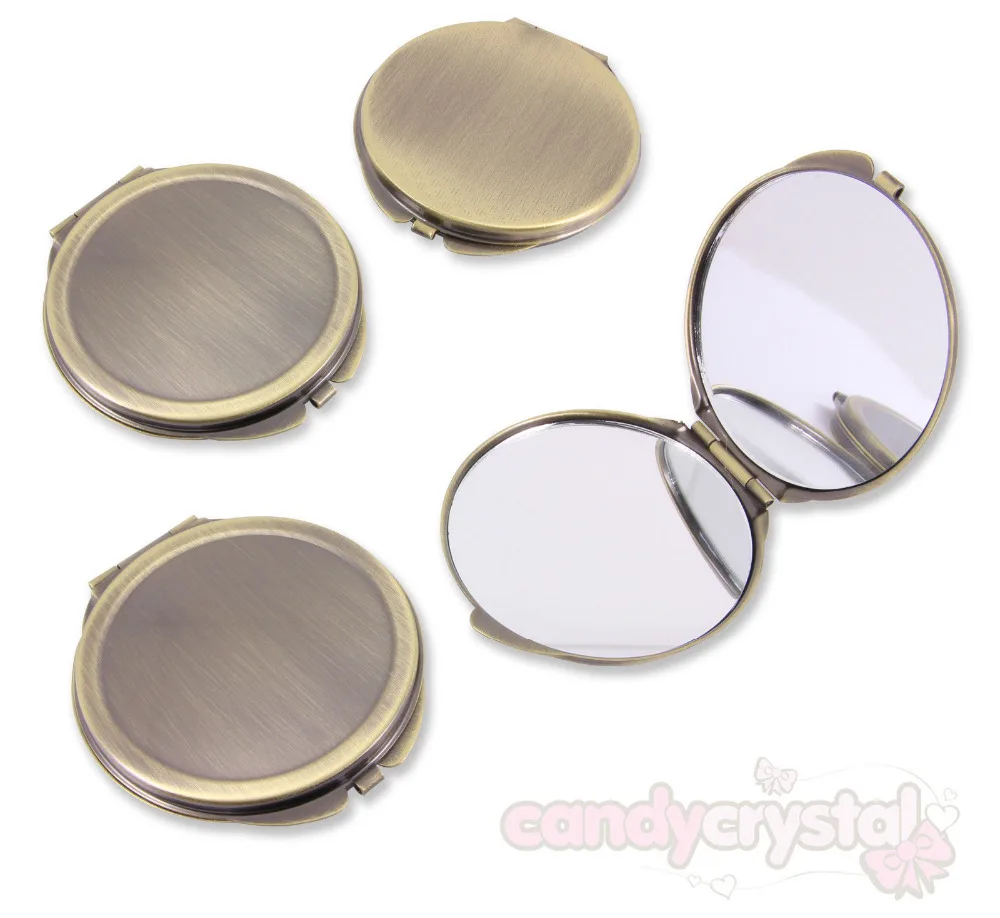 

60mm Bronze Mirror Compact Blank Engraving, Decoden, Embellishment DIY Crafts