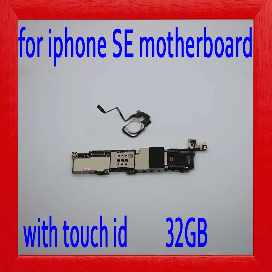 

Original unlocked for iphone 5SE SE Motherboard without Touch ID for iphone SE Mainboard with IOS System 100% Tested