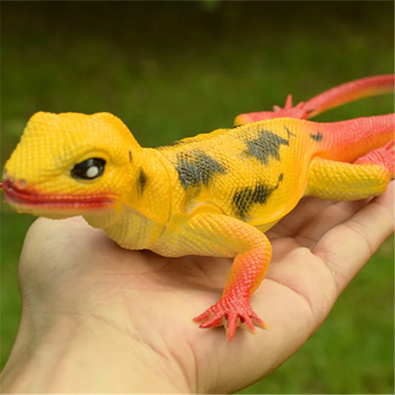 Tricky vent toy Lizards Reptile Simulation plastic forest wild animal model toys ornaments Lifelike PVC home decor Gift For Kids