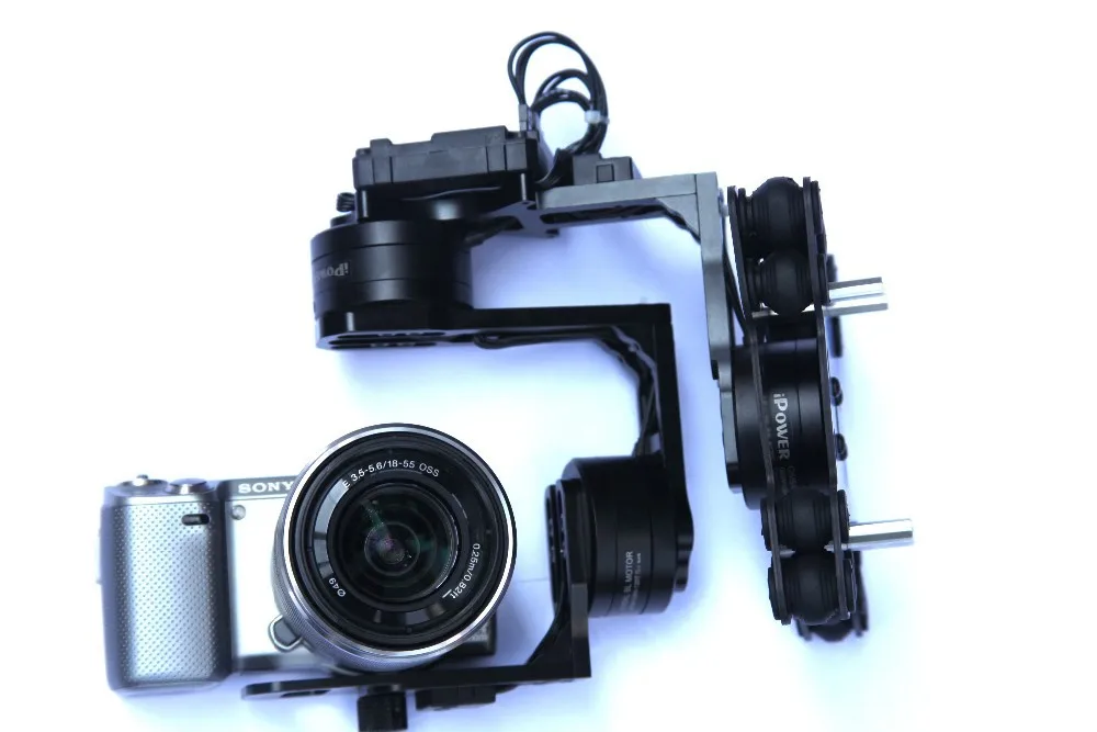 RCMOY 3-осевой бесщеточный карданный 3x двигатели постоянного тока 32Bit Управление доска для микро DLSR Камера NEX5/6/7 фотографий от первого лица(не в сборе