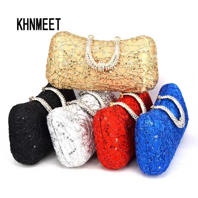 Fashion Blue solid women's clutch bag Ladies Party bag Pillow Shape Clutches Evening Prom Purse female Clutches Handbag Z86