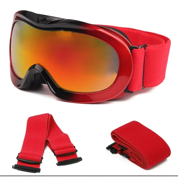 Children Ski Goggles Rainbow Coated Lens, Anti burst Anti fog Spherical Boys Girls Snowboard