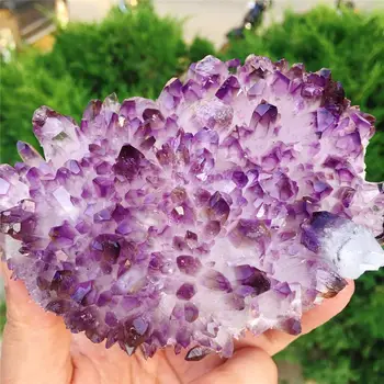 

1pcs AAAA 100% Natural Madagascar natural purple crystal flower - like crystal cluster quartz crystal raw stone gem