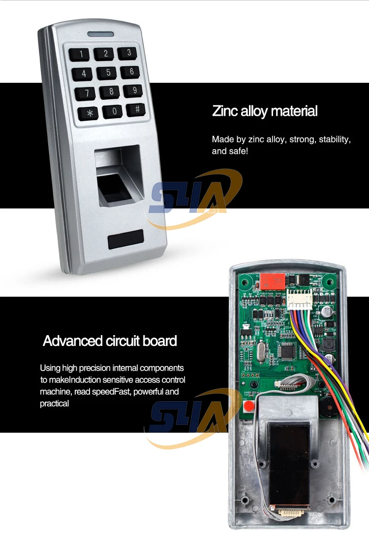Металлический Автономный контроллер доступа отпечатков пальцев с поддержкой пальца+ PIN