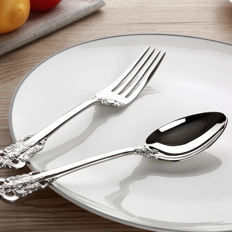 4 шт. набор столовых приборов из нержавеющей стали|silver dinnerware sets|dinnerware setknife fork |