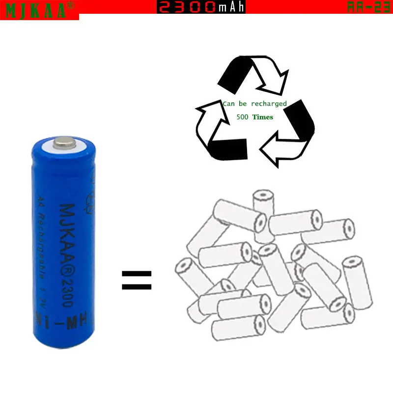 10 шт. 2 в Ni-MH AA 2300mAh аккумуляторные батареи 2A нейтральная аккумуляторная батарея для дистанционного управления игрушки светодиодный свет