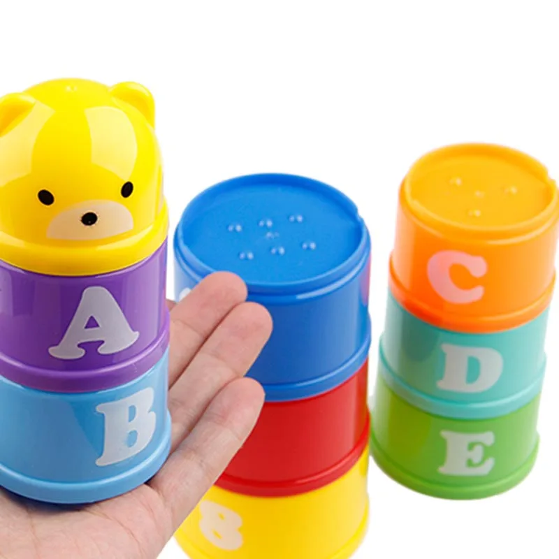 9 обучающие игрушки для малышей, 6 месяцев+ цифры, буквы, фолидид пирамида из чашек, башня для детей, раннее развитие