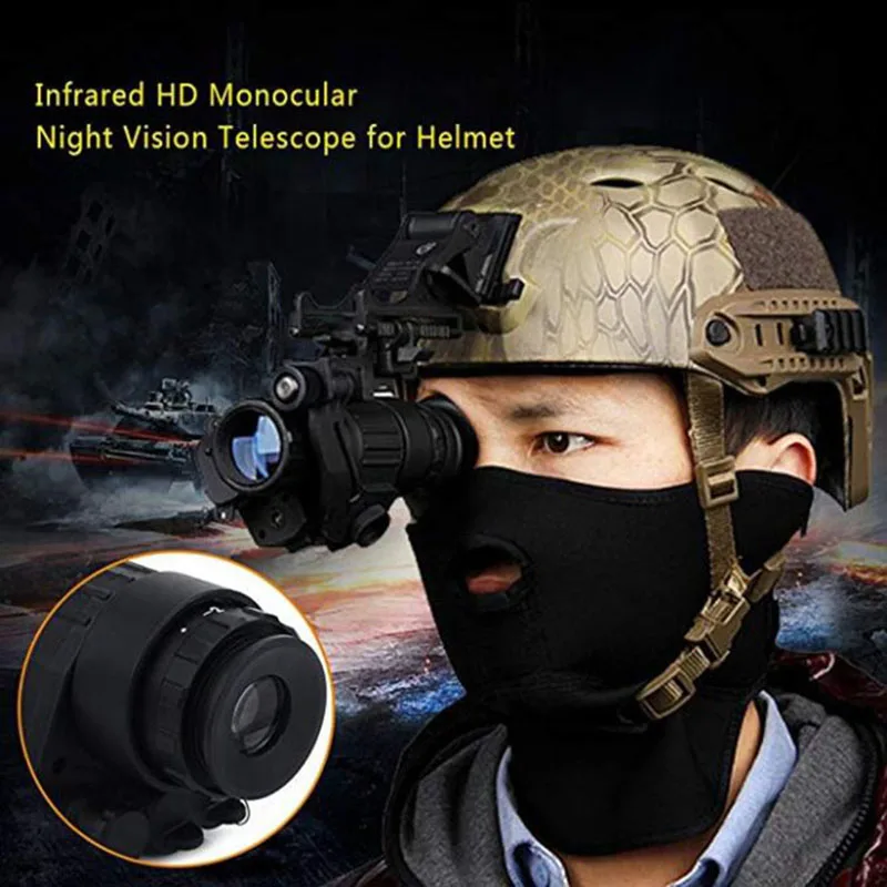 Тактическое инфракрасное устройство ночного видения Встроенная ИК-подсветка охотничий прицел Монокуляр для съемки, PVS-14 дневное ночное зрение
