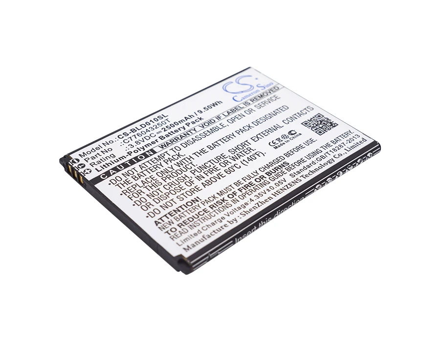 Аккумулятор Cameron Sino C776043250T 2500 мАч для BLU D0010UU Dash X LTE D0010U|2500mah battery|cameron sinobattery 2500mah |
