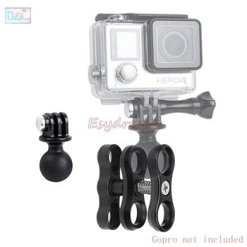 

Metal CNC Diving Underwater Lights Ball Clamp Mount Butterfly Clip + ABS Ball Head Base Adapter for GoPro Hero 7 6 5 Session 4 3