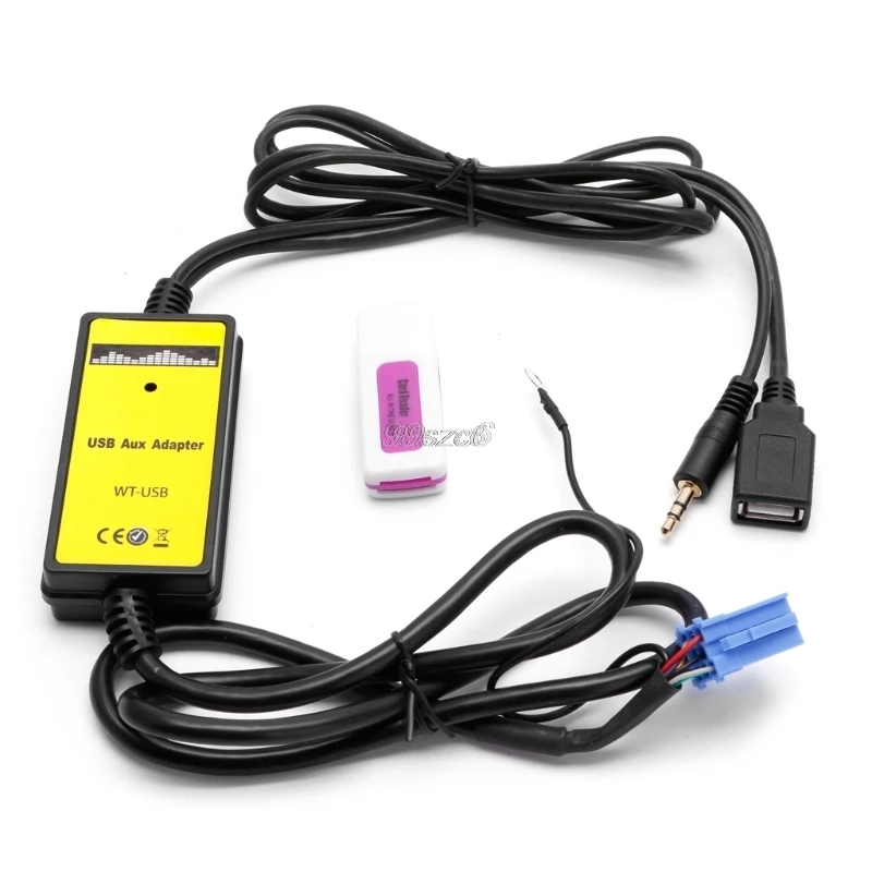 Skup Samochodowy sprzęt audio interfejs MP3 Adapter CD AUX SD kabel do transmisji danych usb Mini 8P podłącz zmieniarka CD MP3 dekoder wma dla VW Skoda łatwy w użyciu