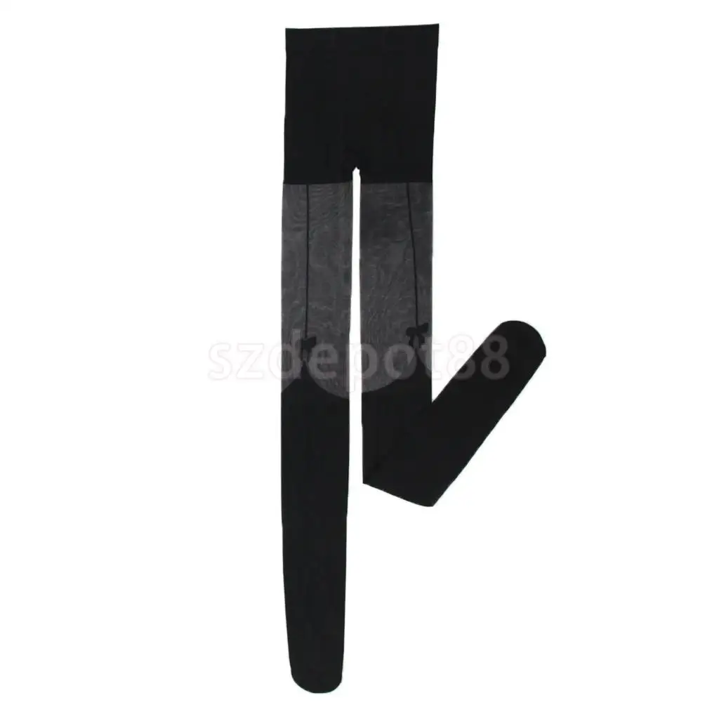 Women Lady Fashionable Sheer Tights Geometric Polka Dot Floral Patterned Elastic Pantyhose Long Stockings