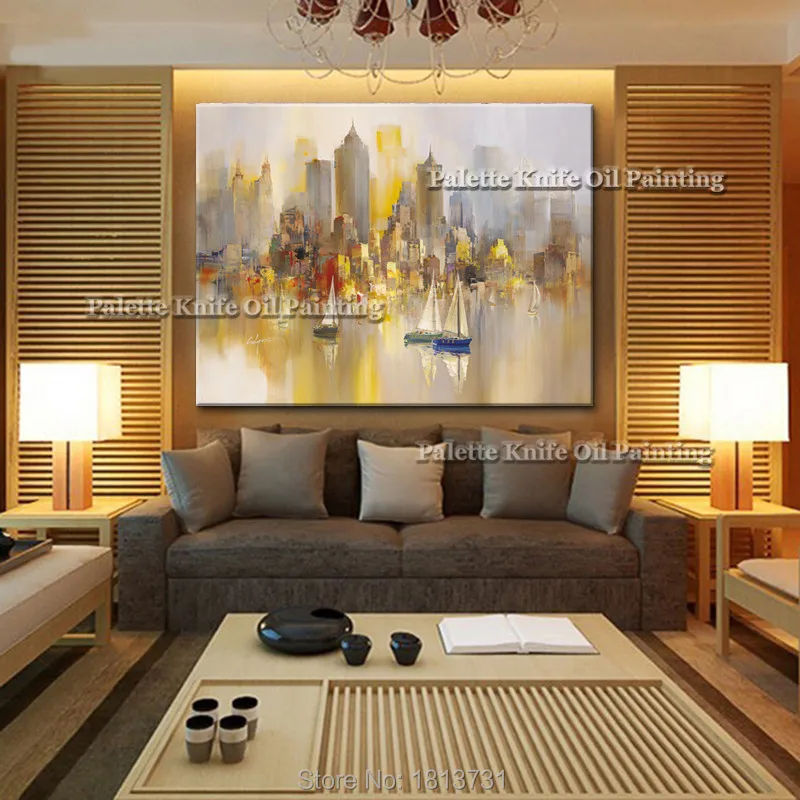 New York City Painting Home Decor Home Decoration Oil painting Wall Pictures for living room Home Decor paint Wall art paint