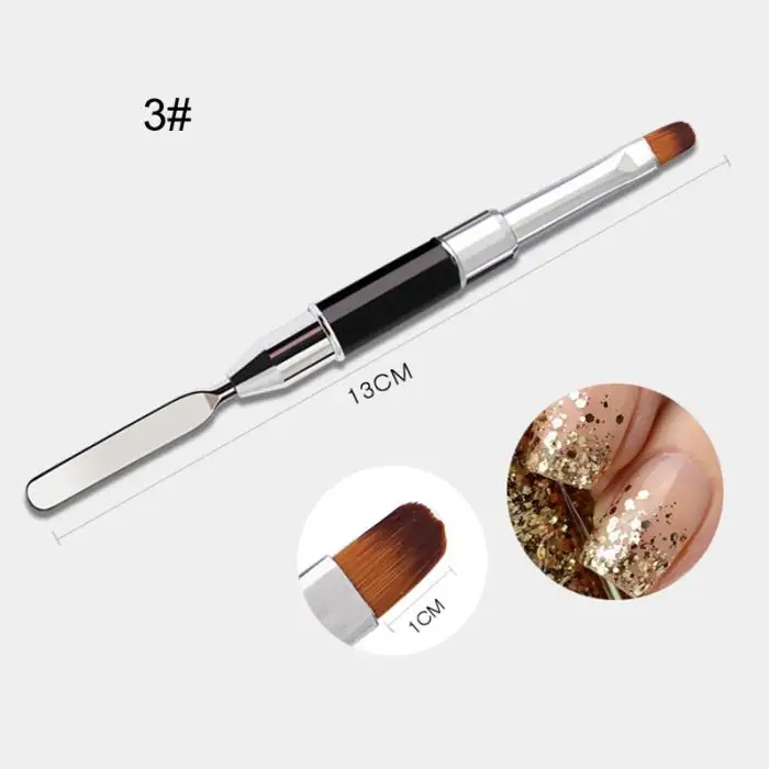Double-ended Unha Arte Forro Escova Caneta Pintura Náilon Multifunções Desenhar Manicure Ferramenta Sswell 9 Double-ended unha arte forro escova caneta pintura
