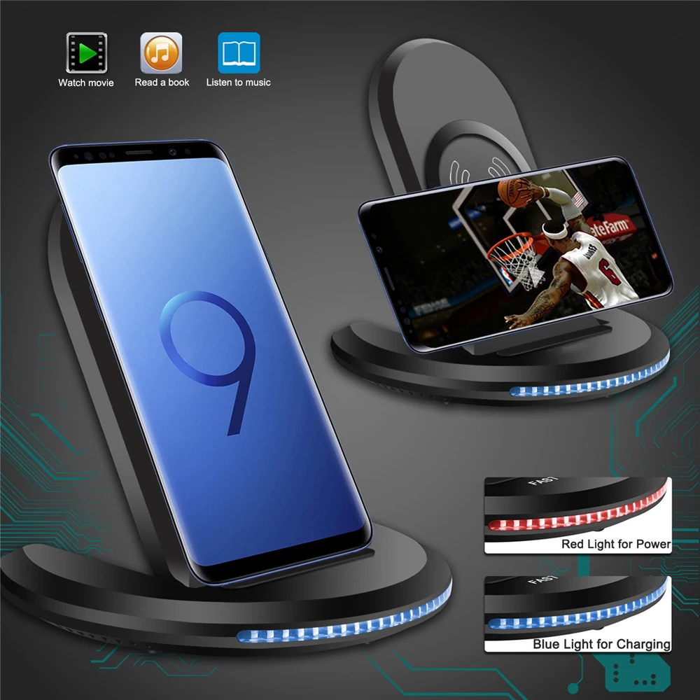 

SCO Wireless Qi Fast Charger Charging Stand Dock Pad