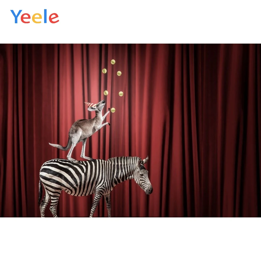 

Yeele Vinyl Circus Animal Show Children Happy Birthday Party Photography Background Baby Photographic Backdrop Photo Studio