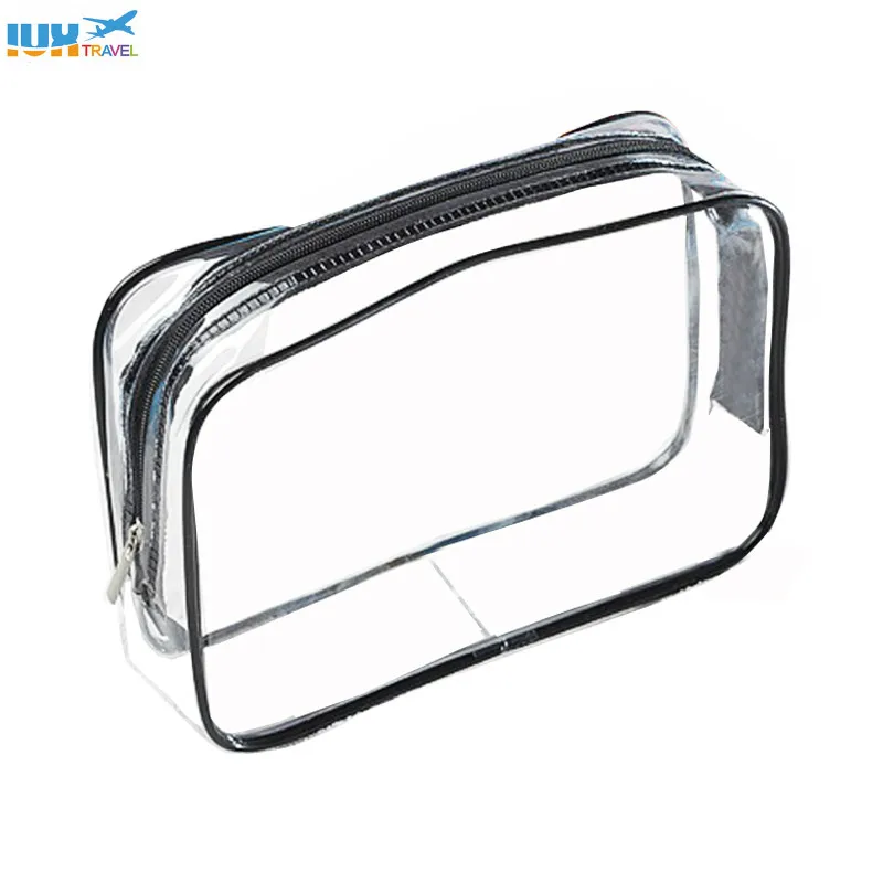 حررت سفينة حماية البيئة PVC حقيبة مستحضرات تجميل شفافة حالة النساء السفر المكياج أدوات الزينة المنظم حالة السفر حقيبة