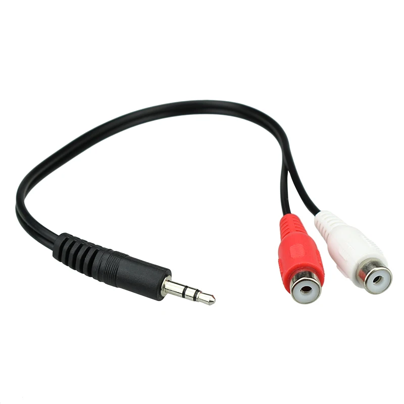 Кабель адаптер для компьютера и DVD плеера 3 5 мм|rca to 3.5mm male|adapter audio cable3.5mm rca male |