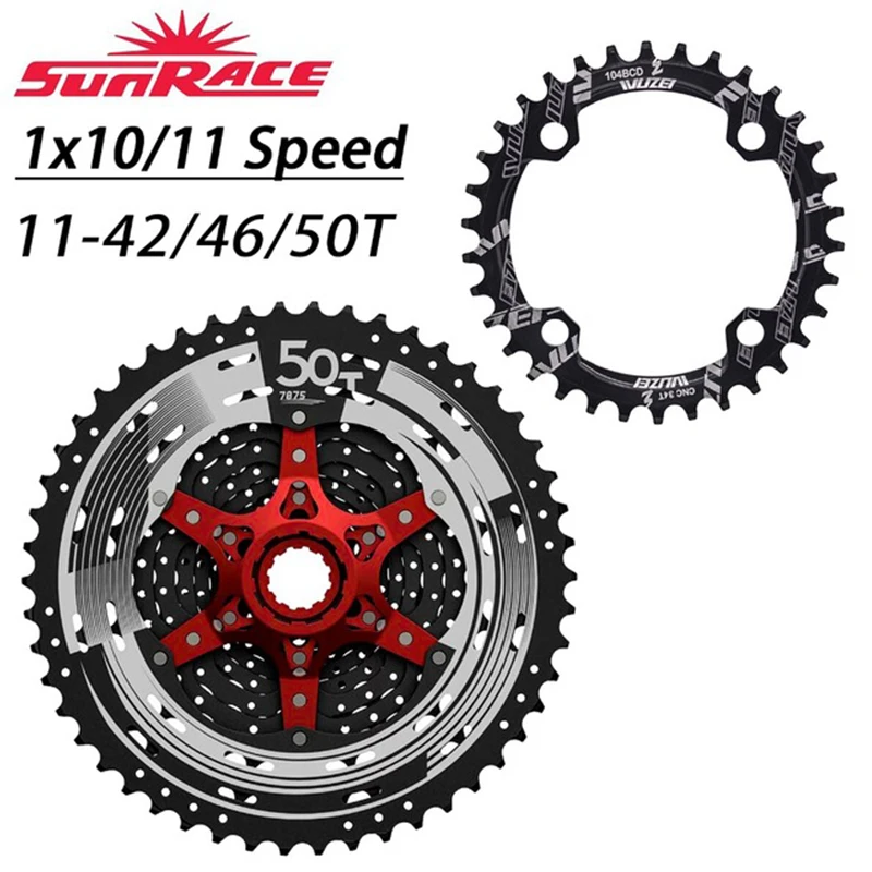WUZEI велосипедная Звездочка 32 T/34 T/36 T/38 T + SunRace кассета 42 T/46 T/50 T 10/11 Скорость свободный большой кассета комплект WUZEI велосипедная Звездочка 32 T/34 T/36 T/38 T + SunRace кассета 42 T/46 T/50 T 10/11 Скорость свободный большой кассета комплект