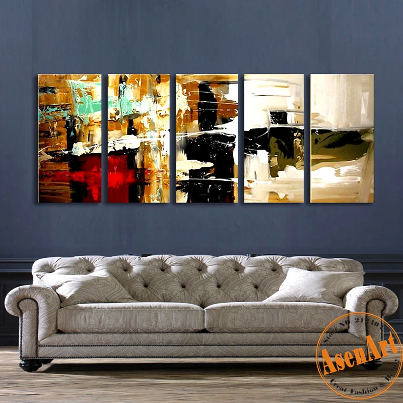 

100% Handpainted Abstract Oil Painting on Canvas Frameless Wall Art Picture for Living Room Wall Decoative Paintings No Frame