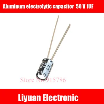 

50 pcs/lot 50 V 1UF 5*11MM 5mmX11mm Aluminum electrolytic capacitor ic 50V/1UF