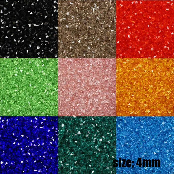 

Crystal Bicone Beads 100PCS/LOT 4mm Czech Loose Crystal Beads/Faceted Glass Beads for DIY Jewelry Necklace Bracelet