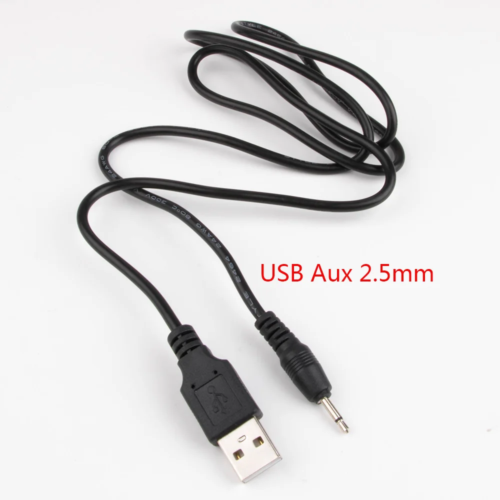 USB разъем Aux 2 5 мм аудио кабель 100 см Длина Высокое качество Черный