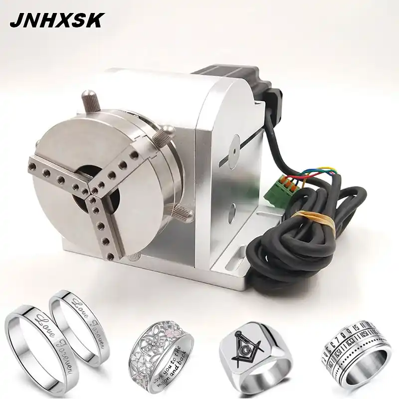 Jnhxsk ファイバーレーザーマーキングマシン特別なロータリーフィクスチャ回転軸 リングジュエリーマーキングロータリーテーブルシャフト Aliexpress