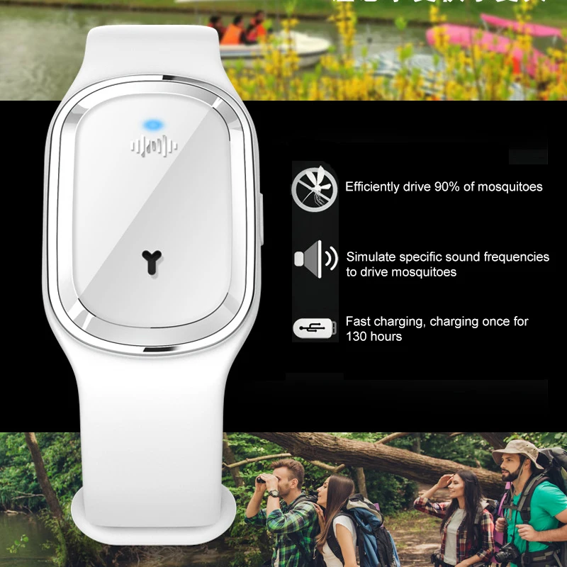 

2 Color Ultrasonic Bracelet Anti Mosquito Insect Bug Repellent Repeller Wrist Bands Wristband Mosquitoes Pest Control for Family