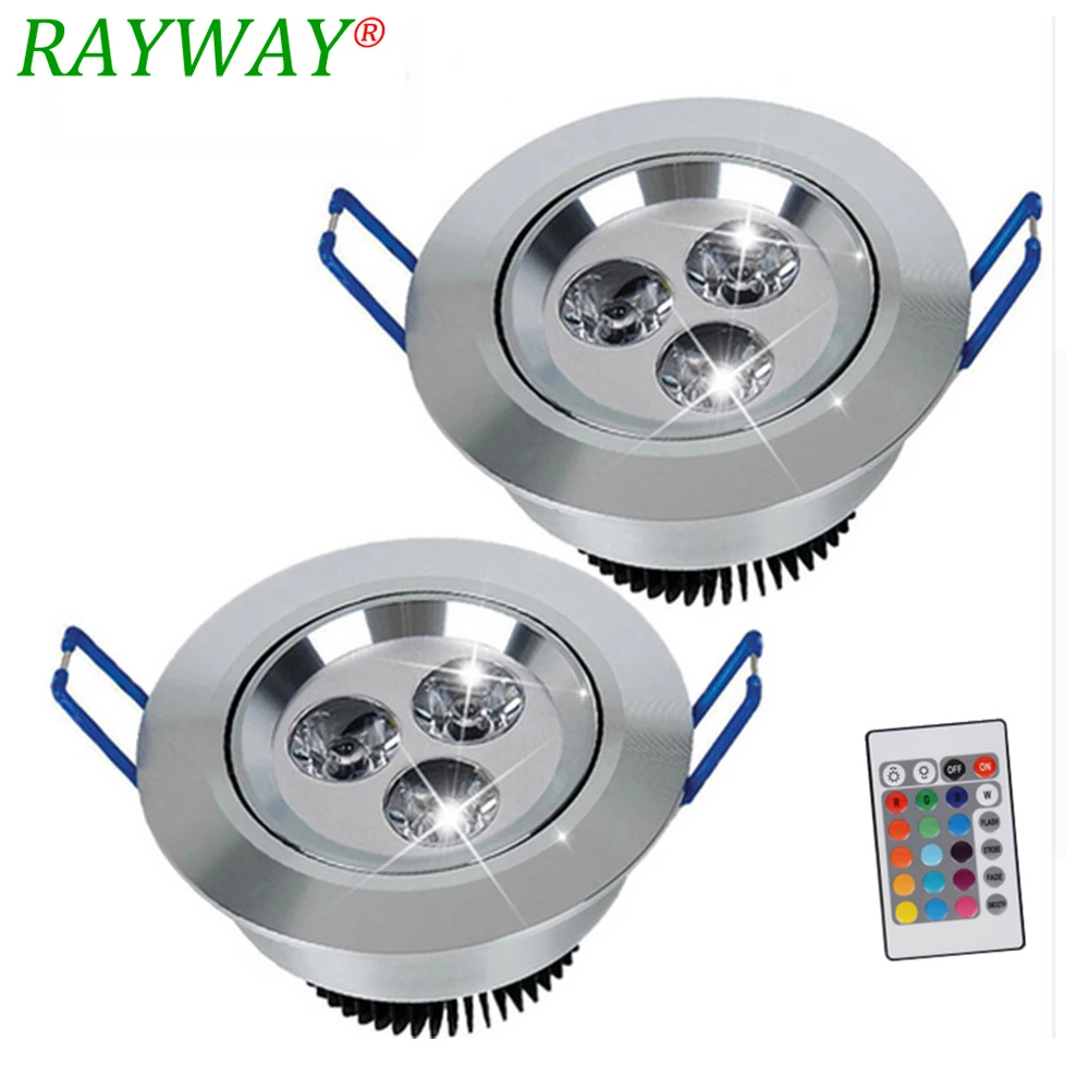 Buy 5pcs/lot 3W RGB colorful LED Ceiling Downlight Recessed Spot Light