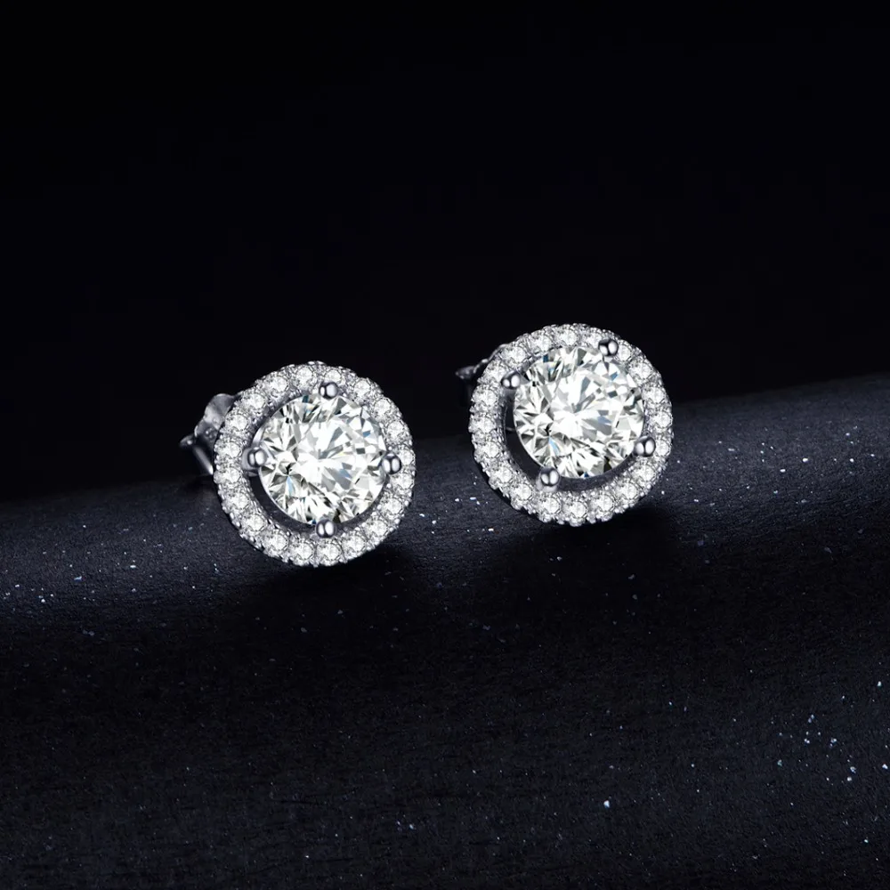 Женские серьги гвоздики из серебра 50% пробы с фианитами|earrings 925 sterling silver|925