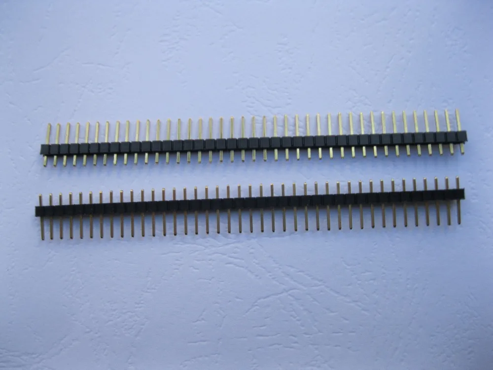 10 pcs 2.54mm Breakable Pin Header 1x40 40pin Male Single Row Strip Gold-Plated