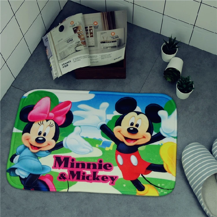 

IVYYE 1PCS Mickey Minnie Anime Rug Decoration Home Soft Carpets Cartoon Bedroom Floor Mats Bath Plush Rugs Doormat NEW