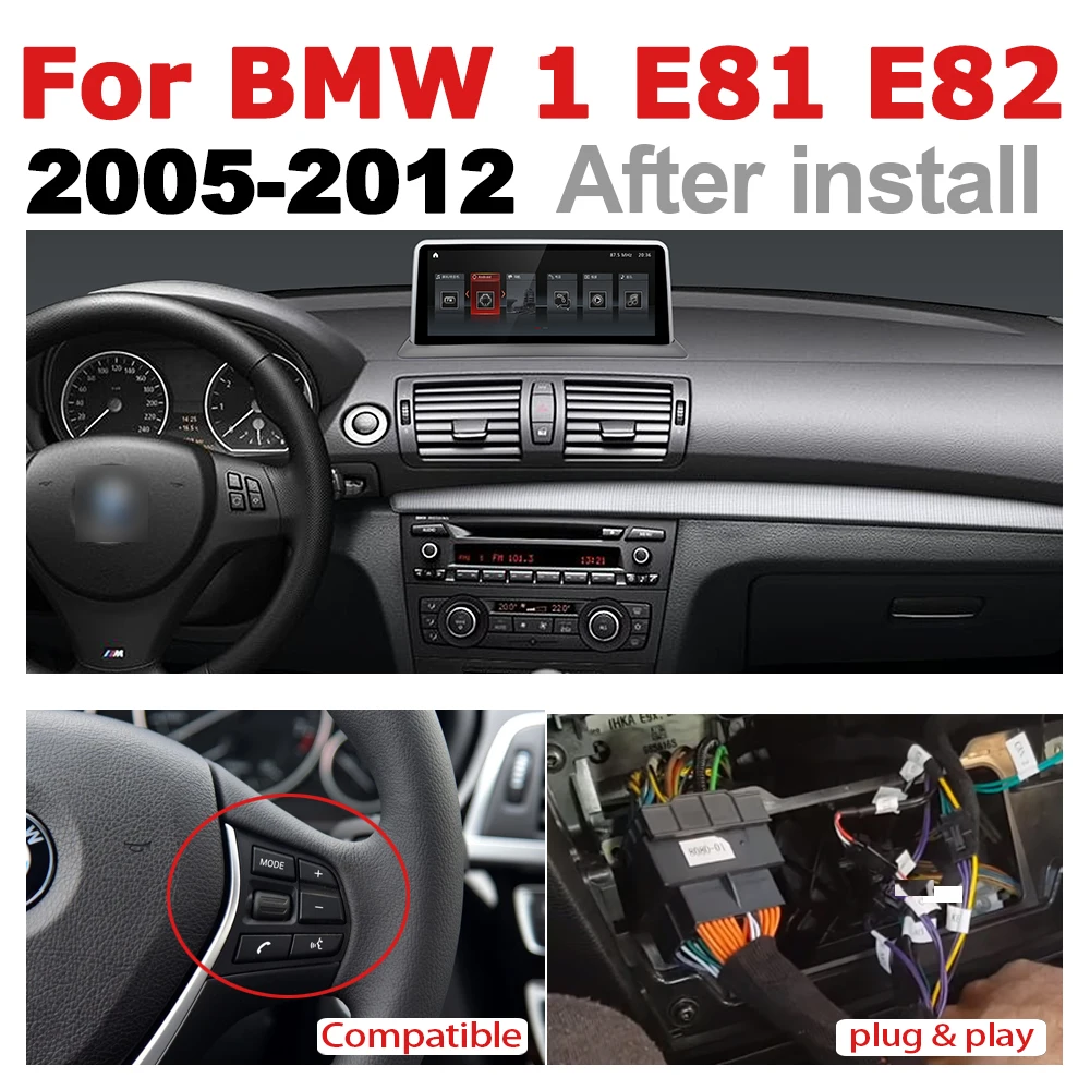 Flash Deal For BMW 1 E81 E82 2005~2012 Idrive Car Android Radio GPS Multimedia player stereo HD Screen Navigation Navi Media Map WIFI BT 2