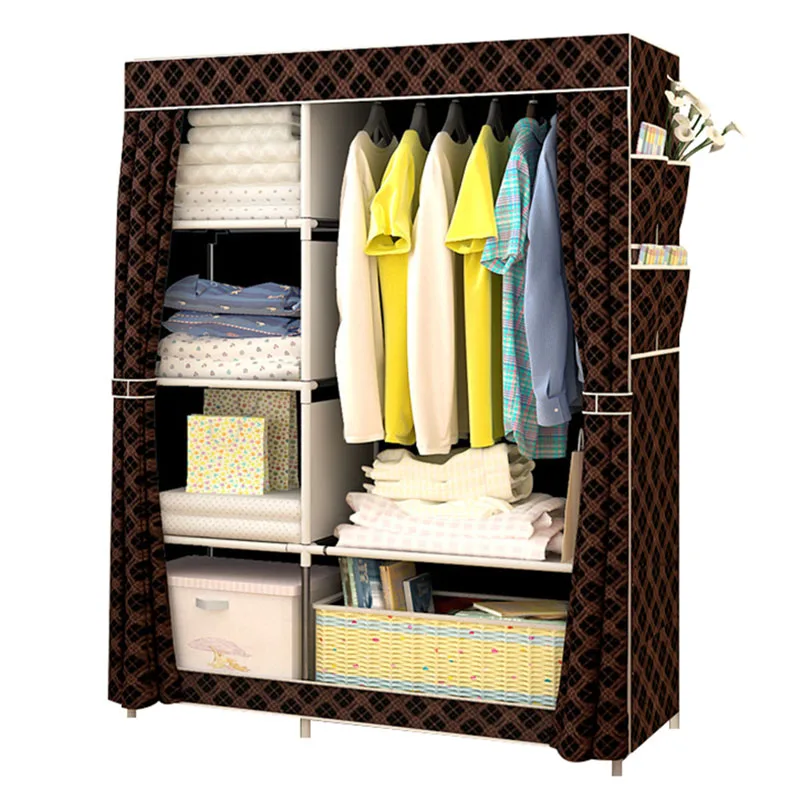 Modern Simple Non-woven Cloth Wardrobe Multi-function DIY Assembly Wardrobe Dust-proof Closet Home Furniture Modern Simple Non-woven Cloth Wardrobe Multi-function DIY Assembly Wardrobe Dust-proof Closet Home Furniture