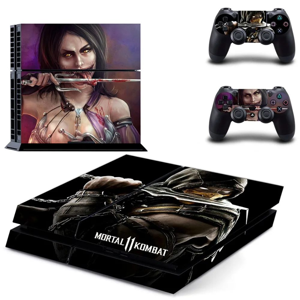 Наклейка для игровой консоли Mortal Kombat 11 PS4 Виниловая наклейка Sony PlayStation 4 и 2