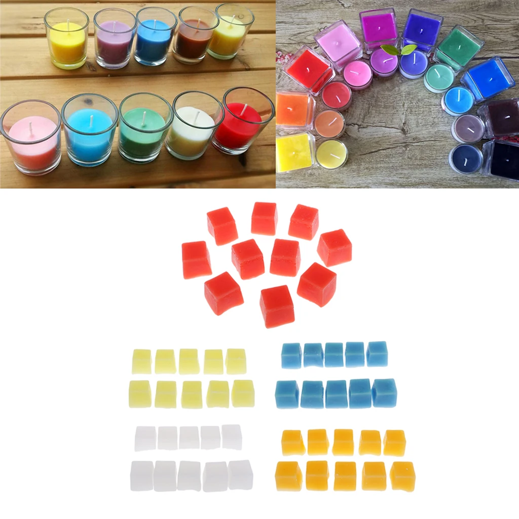 10pcs Cube Candle Wax Paraffin Wax Blocks for DIY Candle Making