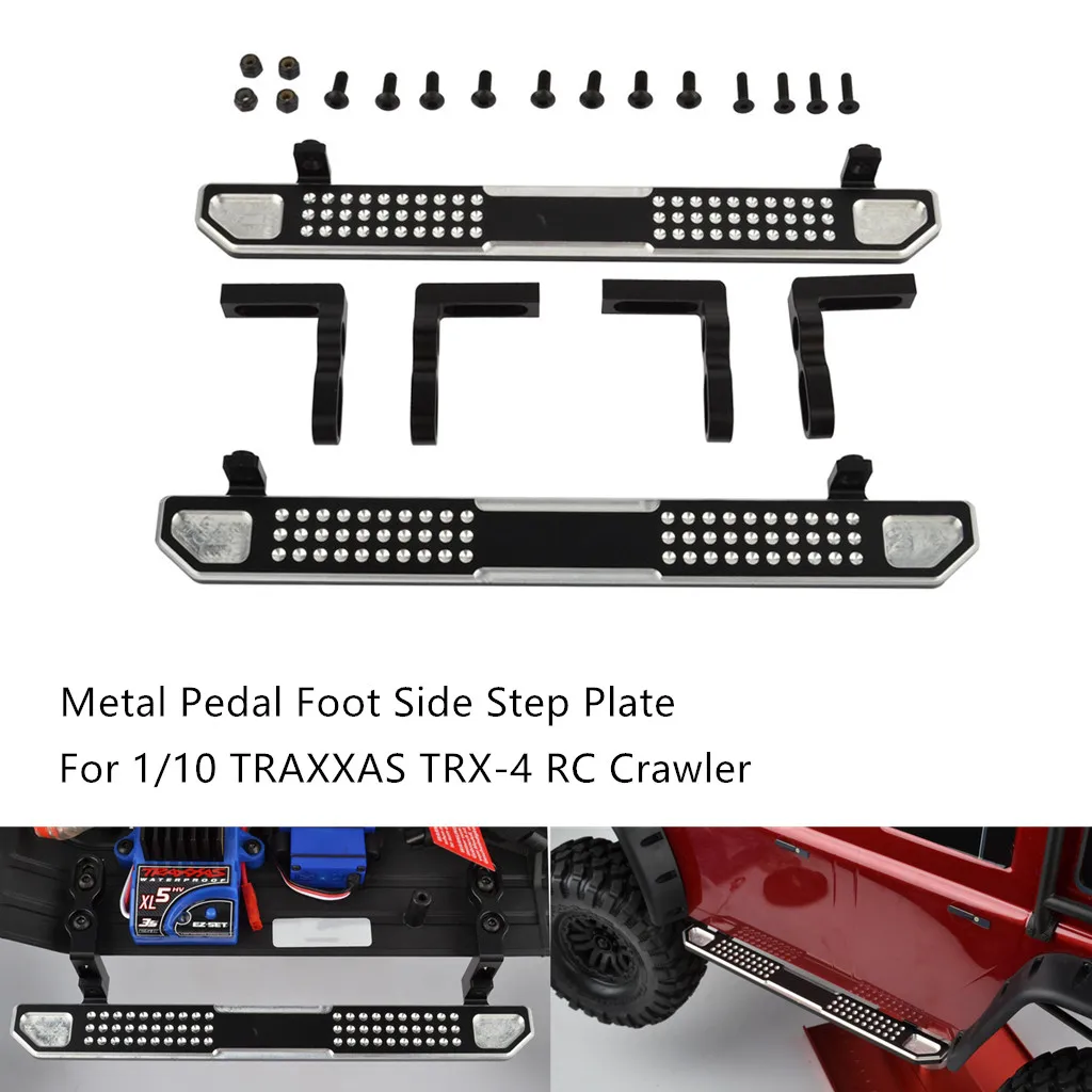 RC Pedal,1 Pair Aluminum Alloy Pedal Upgrade Parts Fit for Traxxas TRX-4 RC Car