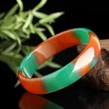 Натуральный класс сертификации красивые агат нефрит браслет 56mm~ 62 мм